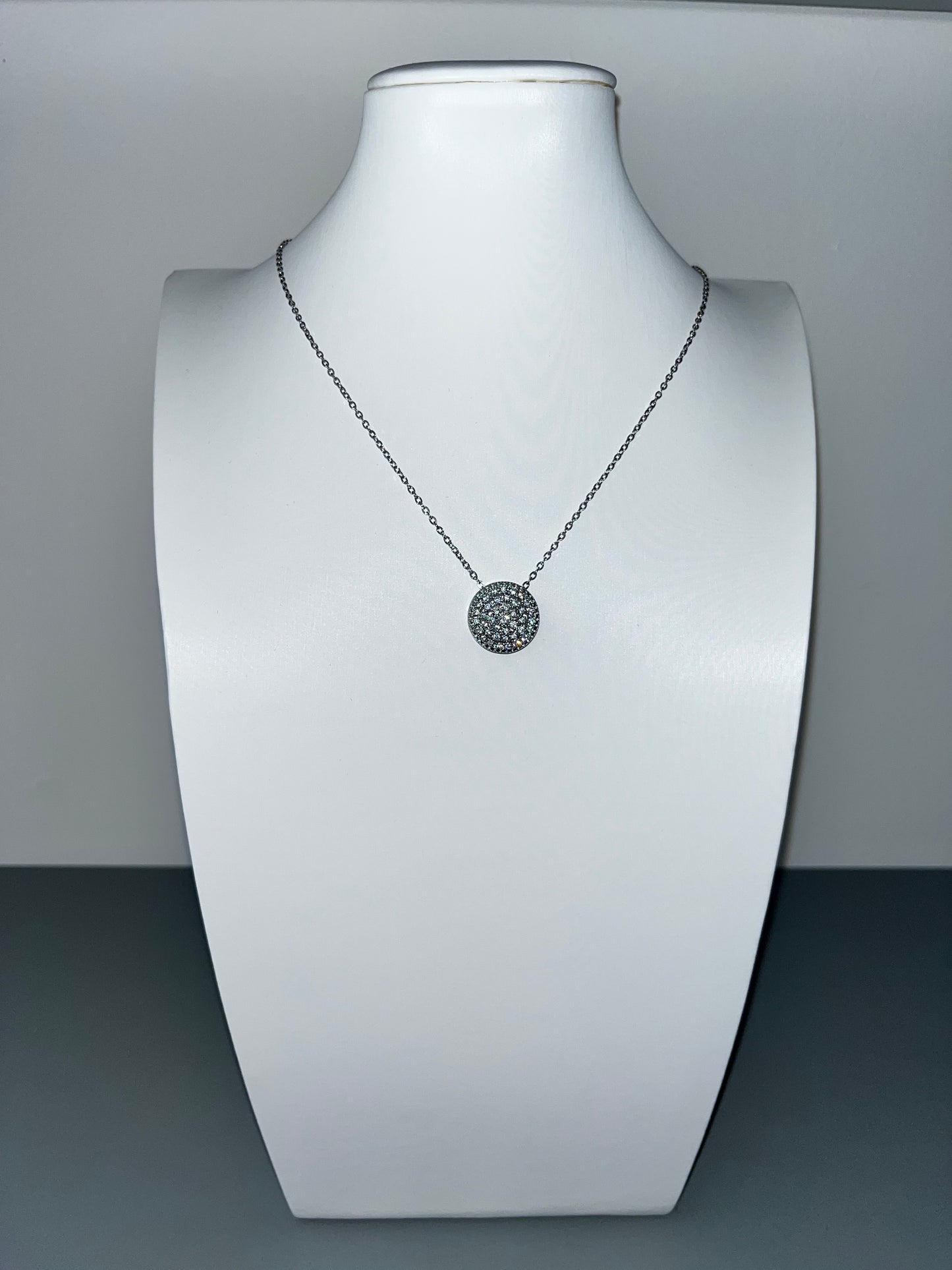 Disc Filigree Cubic Zirconia Pendant