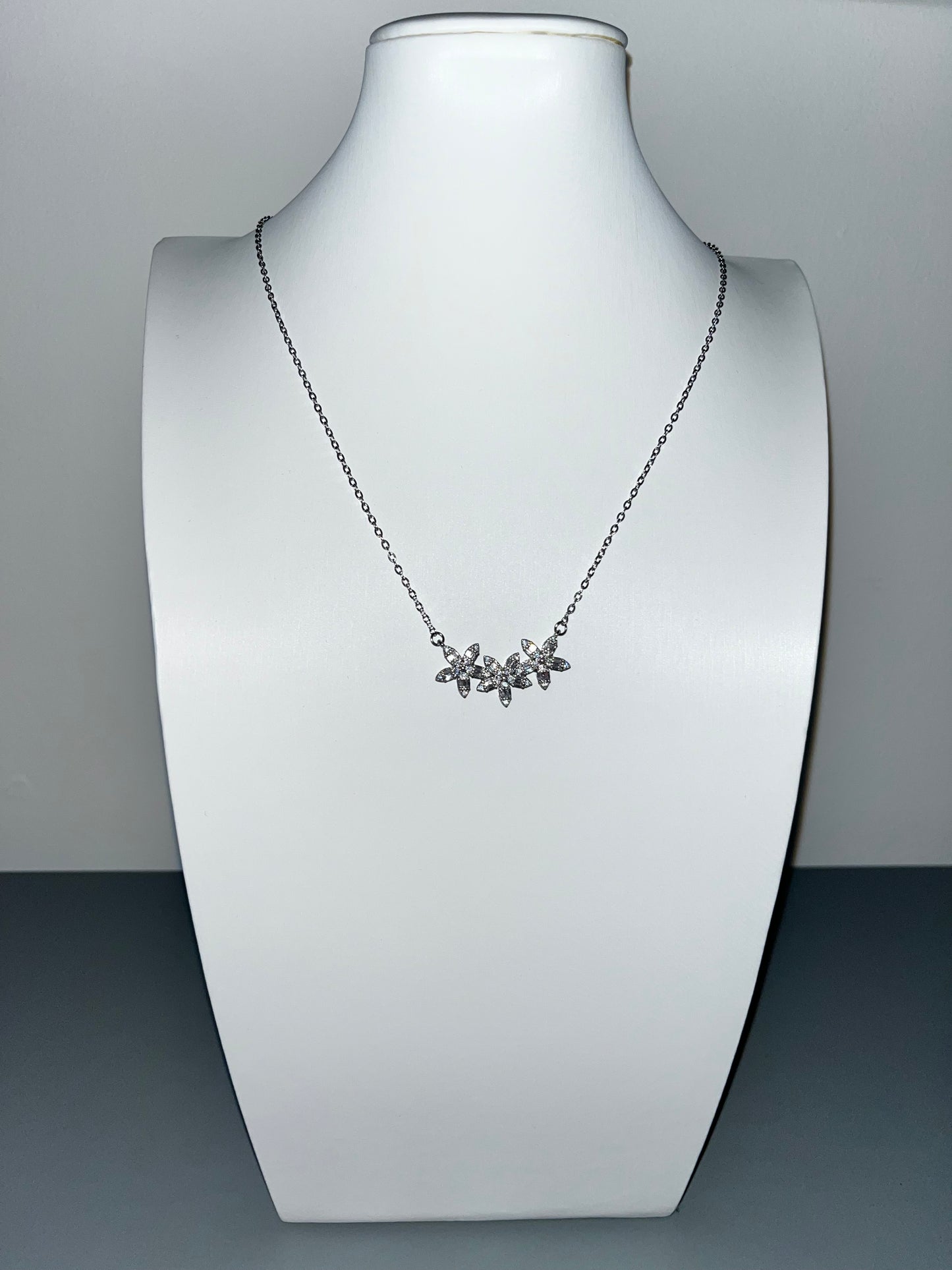 Trilogy Flower Cubic Zirconia Pendant