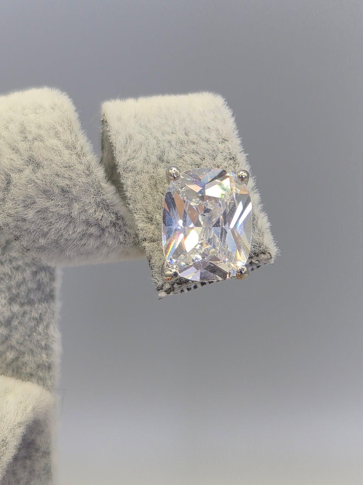 Millennium Cut Cubic Zirconia Stud Earrings