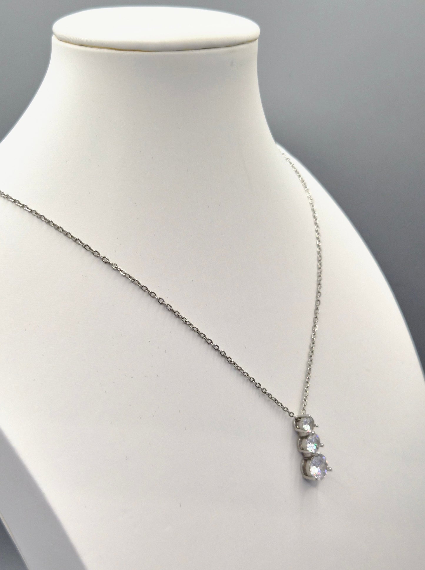 Trilogy Graduated Cubic Zirconia Pendant