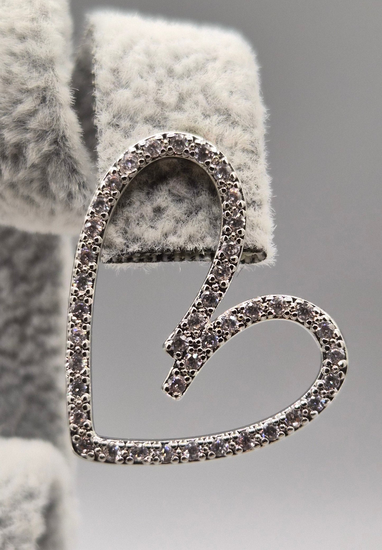 Open Heart Zirconia Stud Earrings