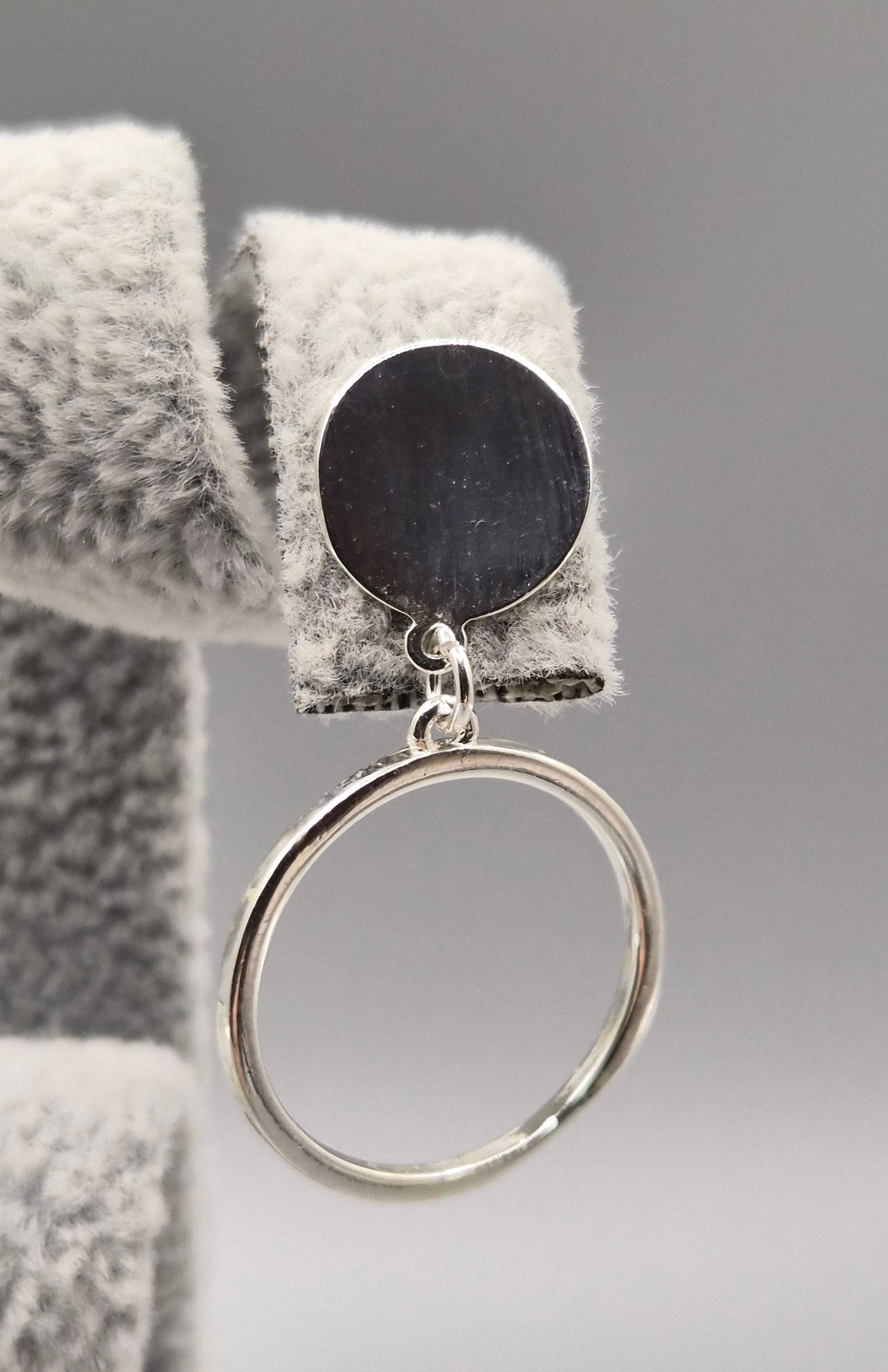 Double Full & Open Circle Drop Earrings