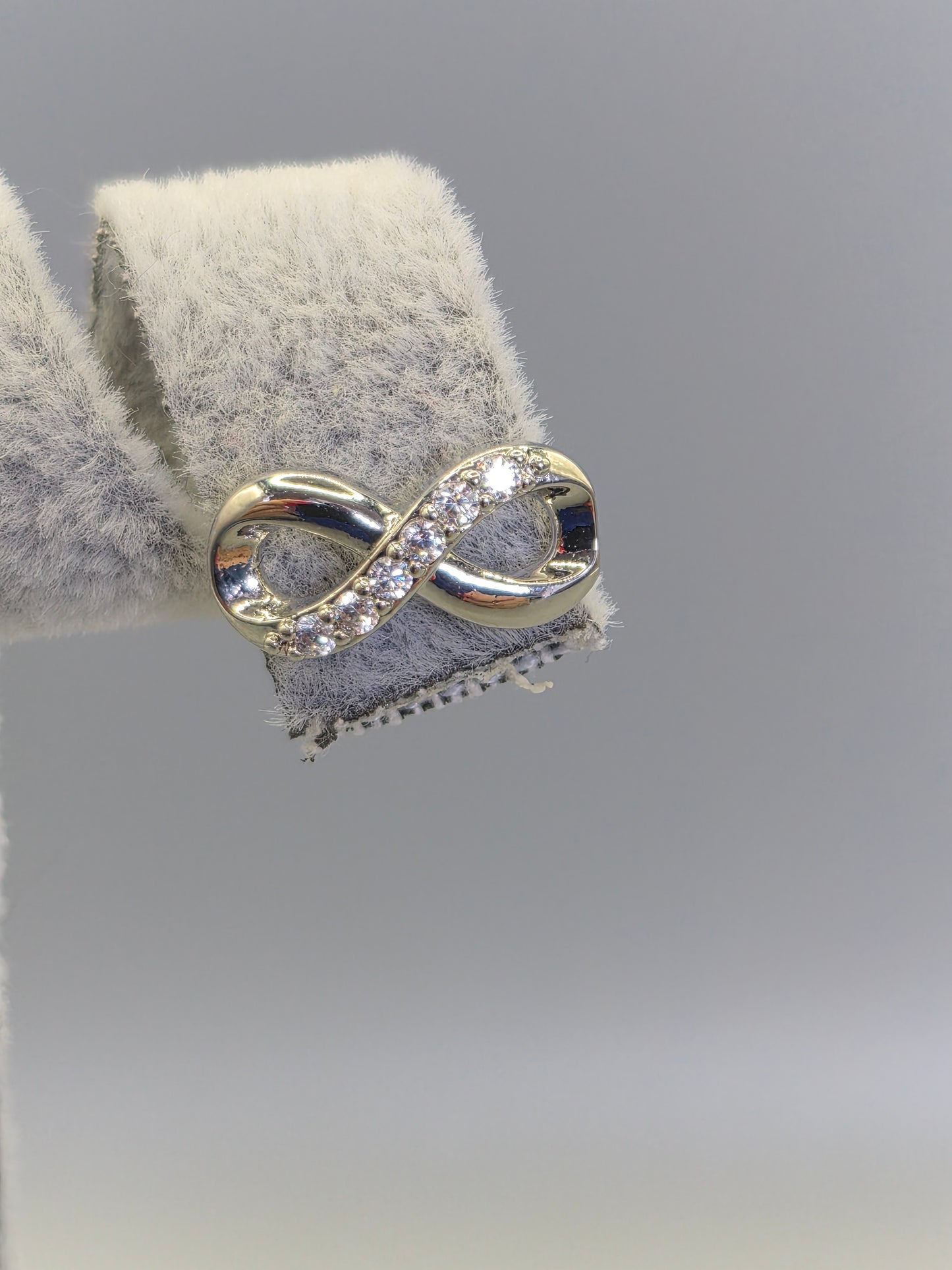 Cubic Zirconia Infinity Earrings