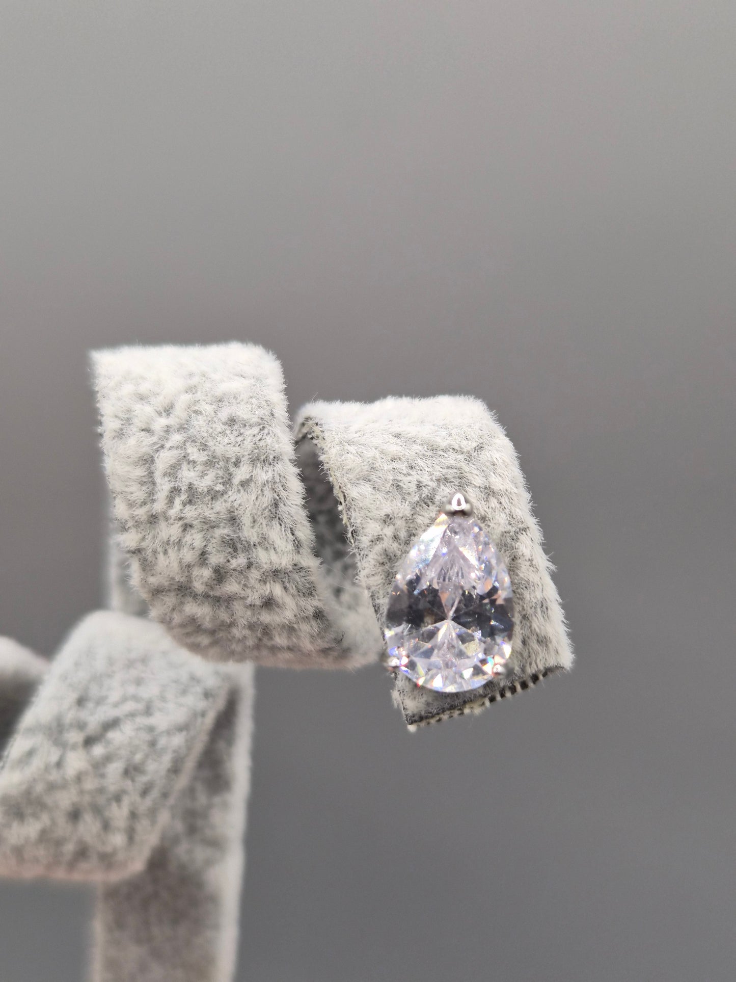 Pear Shaped Cubic Zirconia Stud Earrings