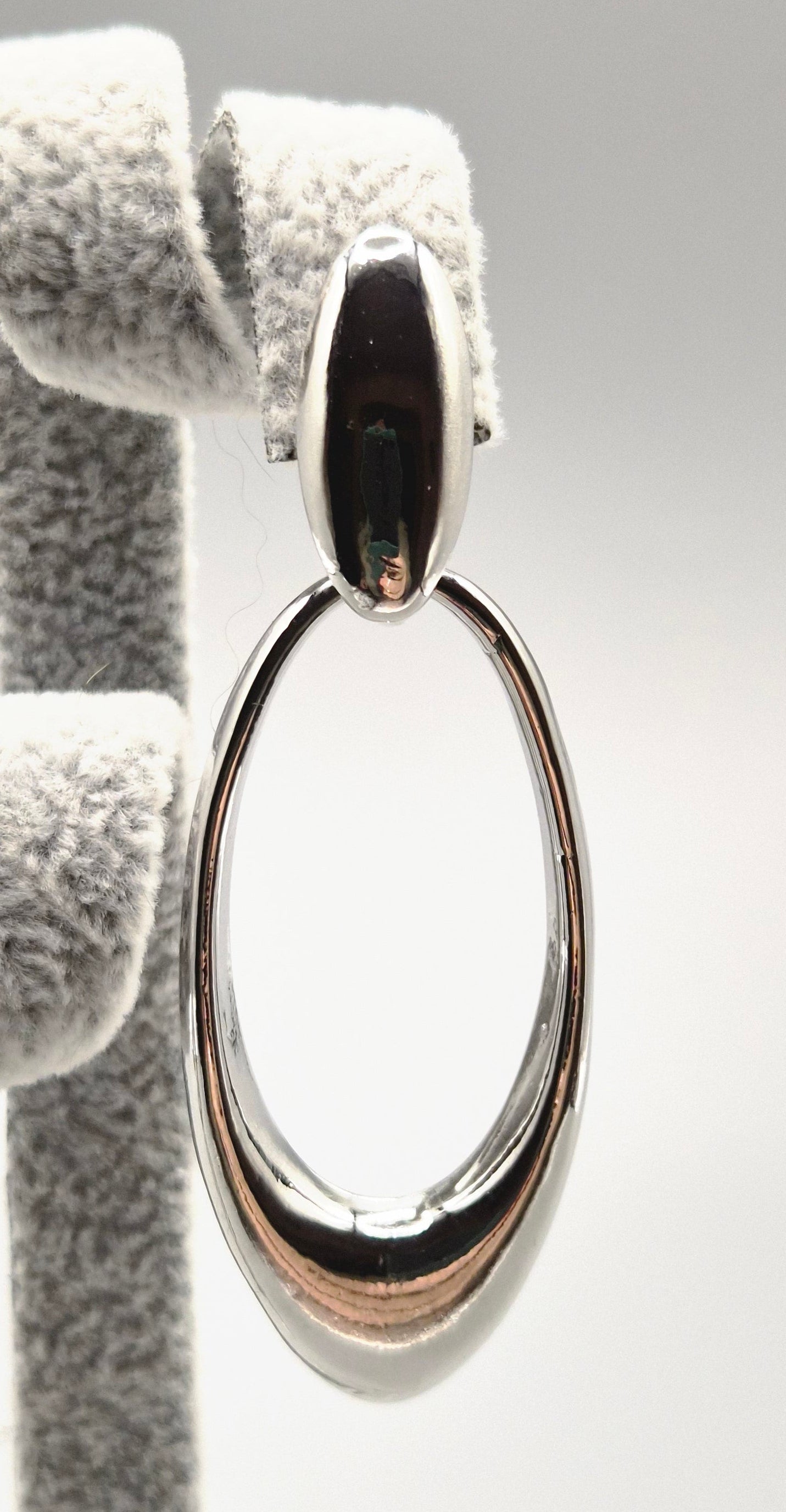 Open Oval Shaped Drop Earrings