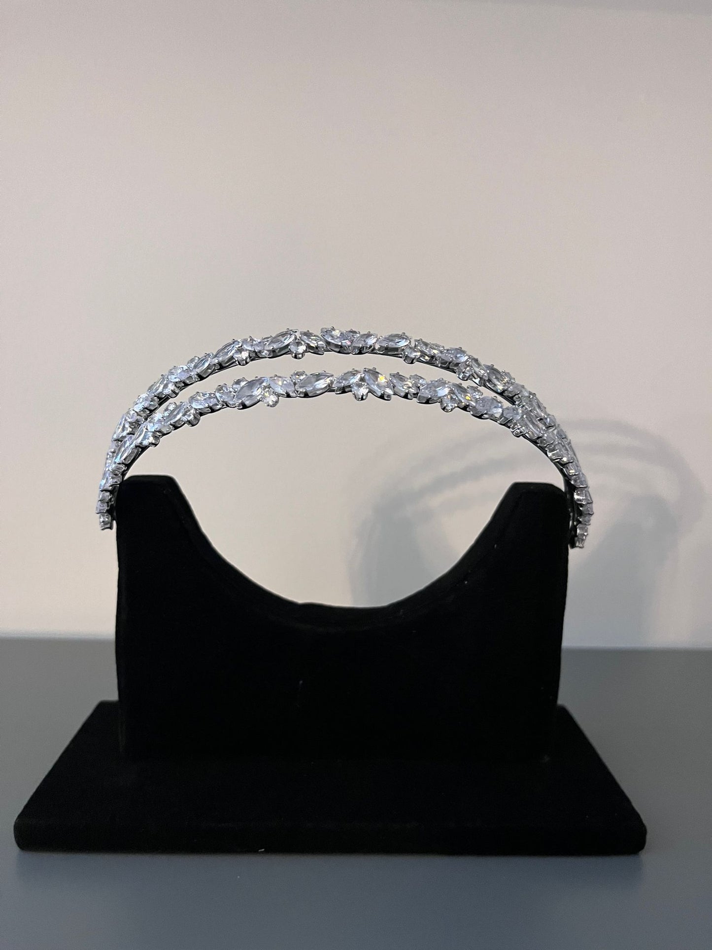 Double Row Marquise & Round Rhinestone Head Band