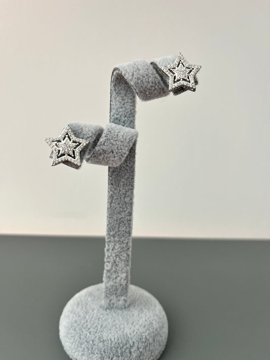 Star Cubic Zirconia Stud Earrings