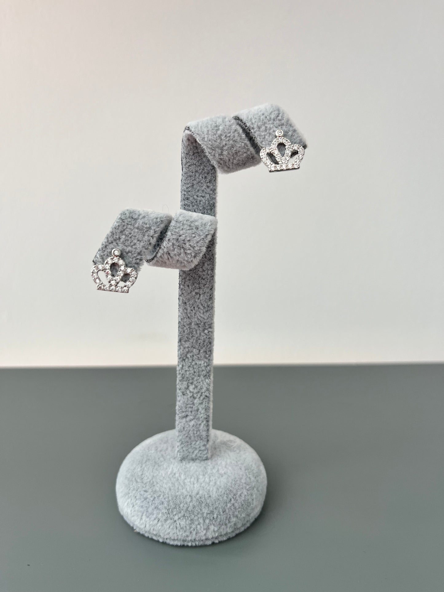 Crown Cubic Ziconia Stud Earrings