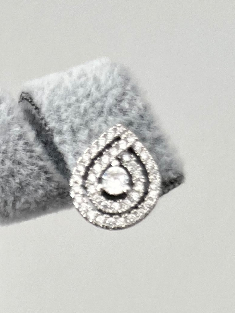 Pear Shaped Cubic Zirconia Stud Earrings
