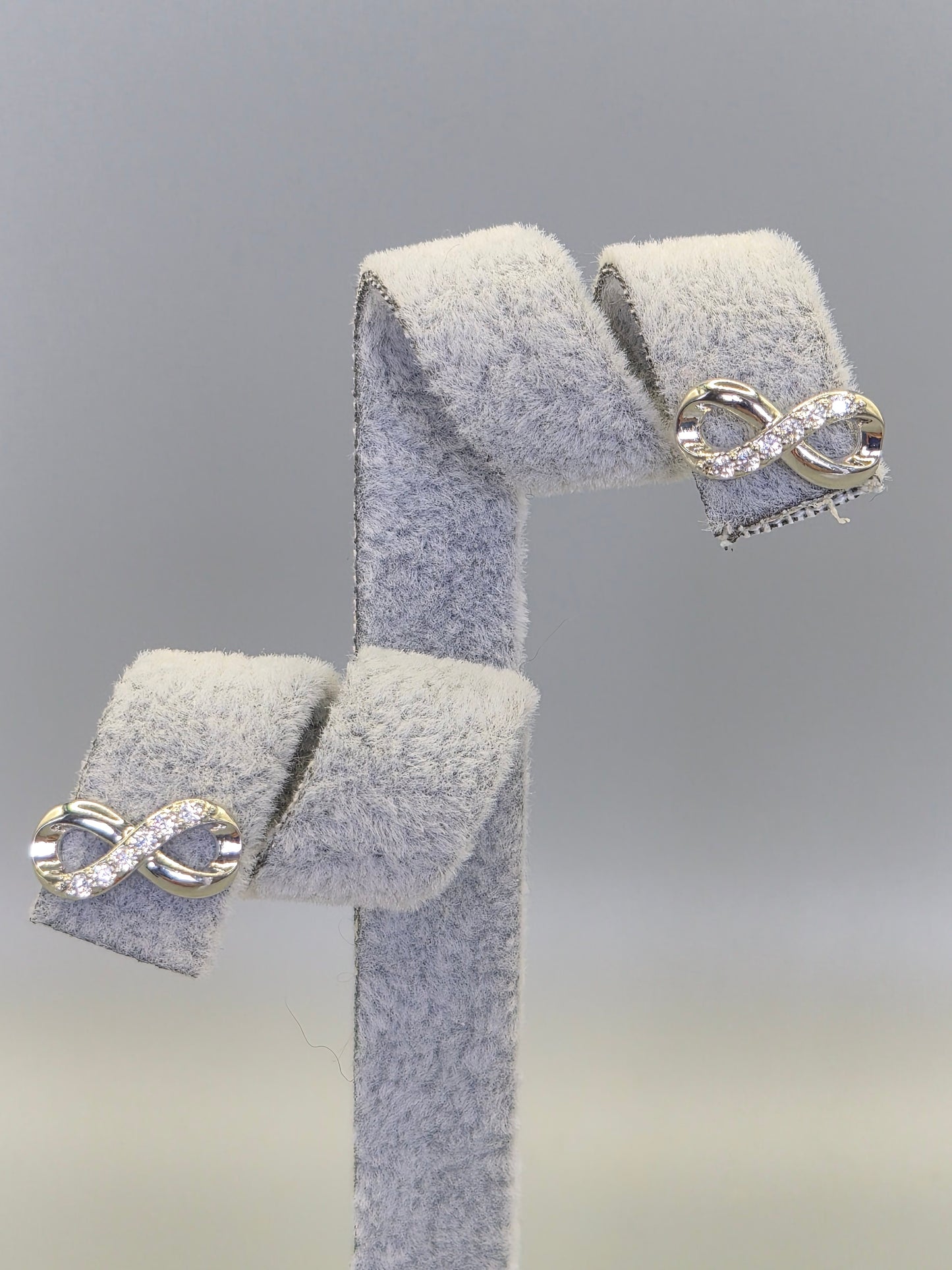 Cubic Zirconia Infinity Earrings