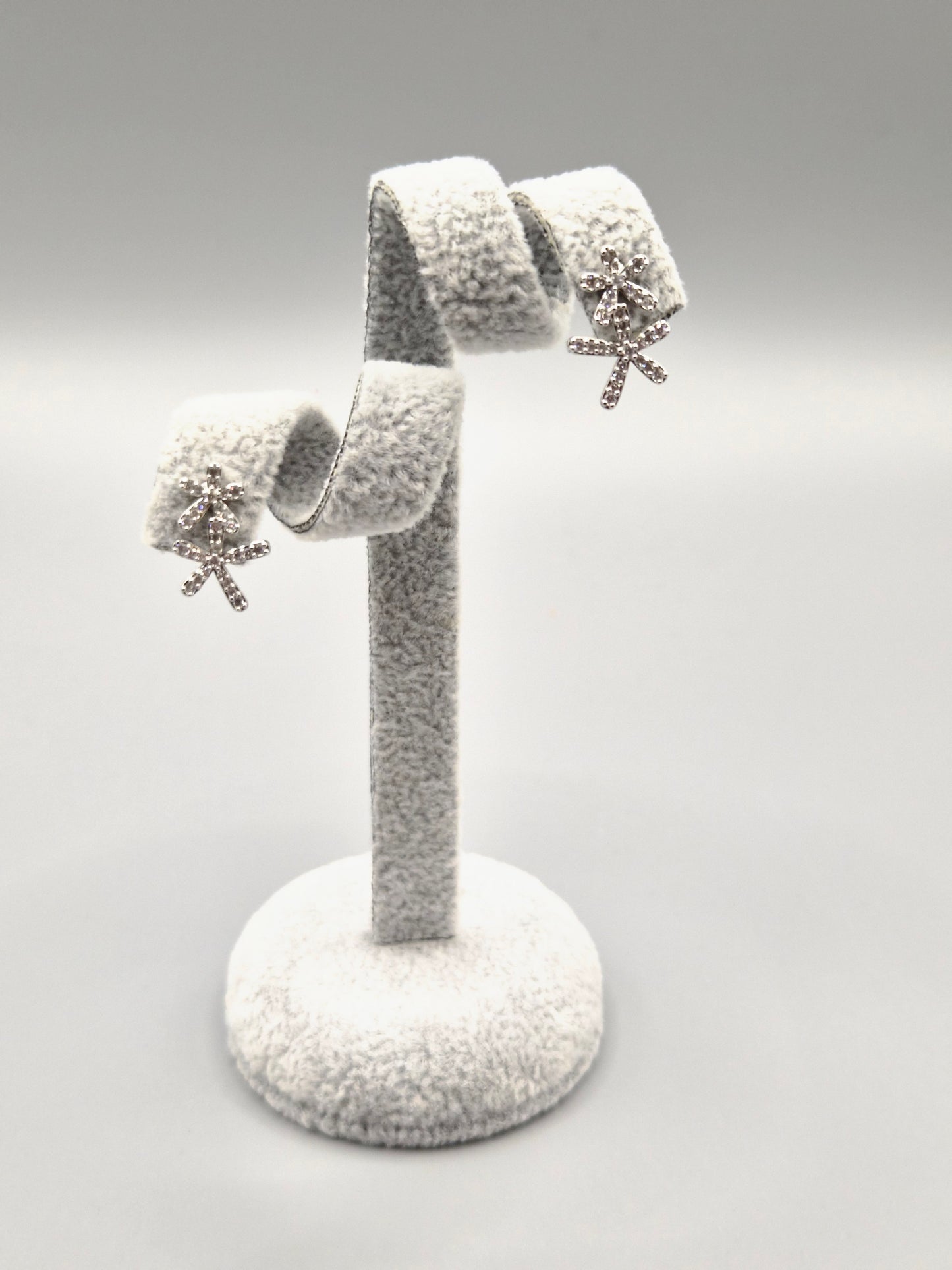 Double Star Cubic Zirconia Stud Earrings