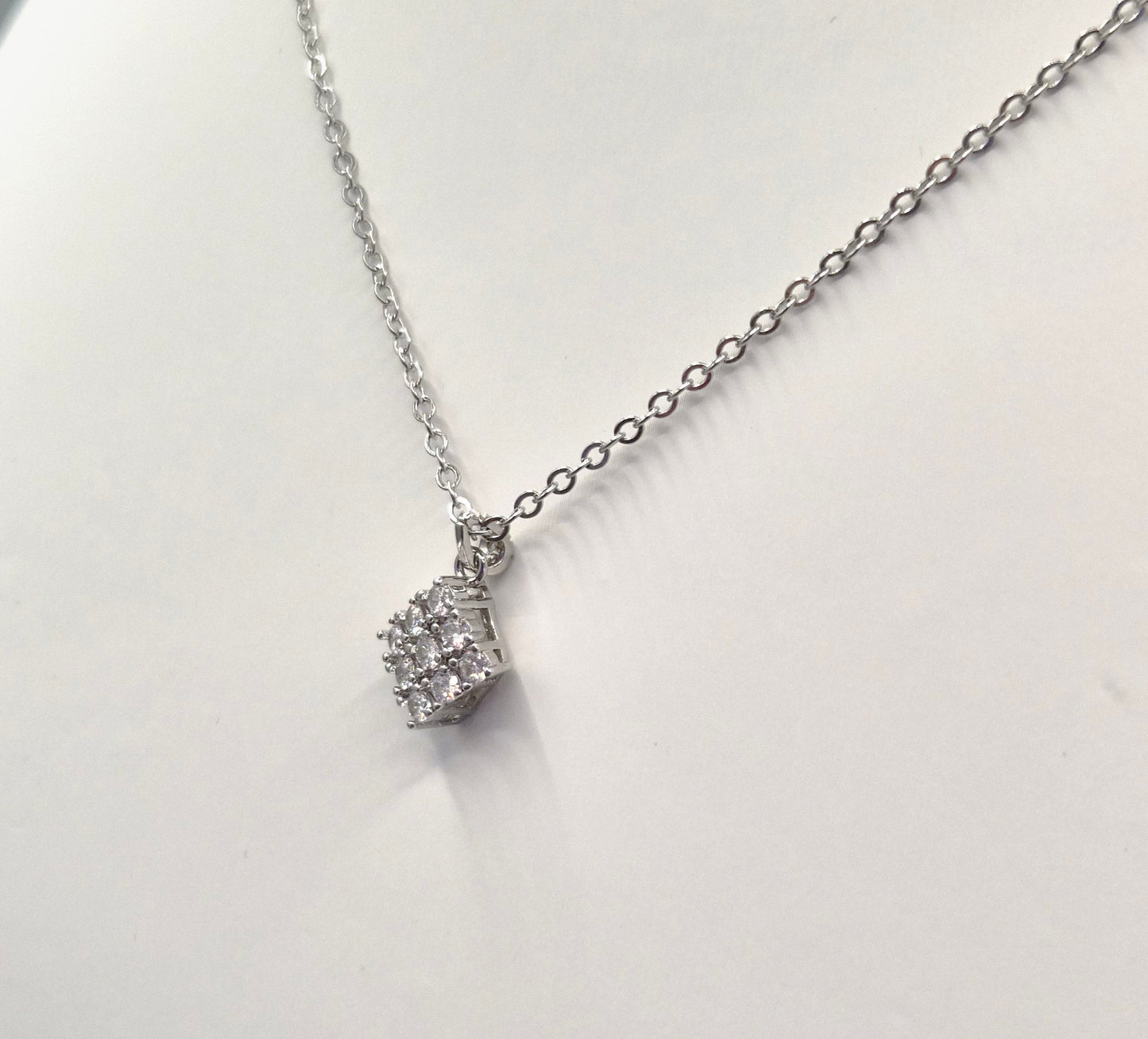 Square Cubic Zirconia Pendant
