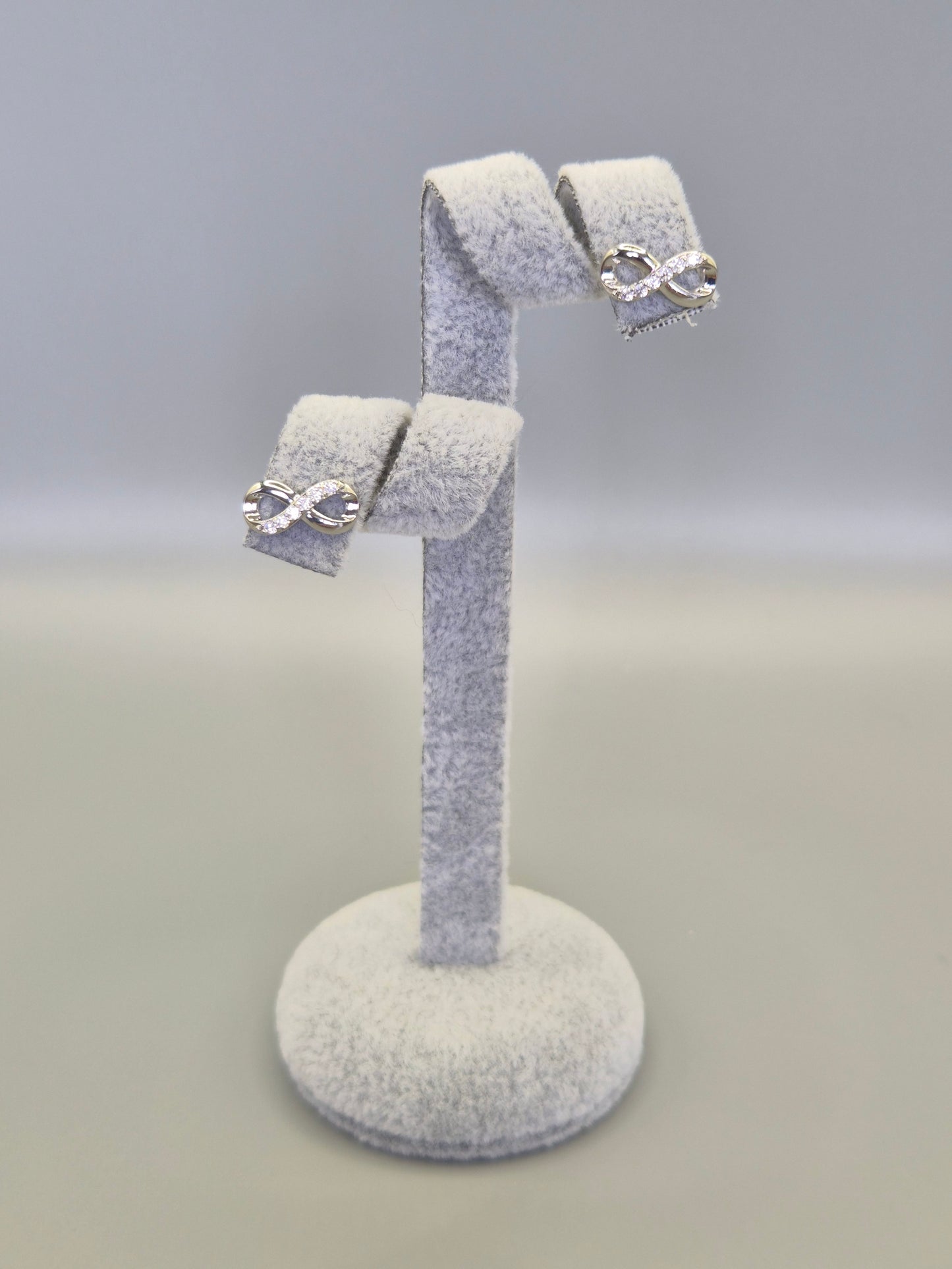 Cubic Zirconia Infinity Earrings