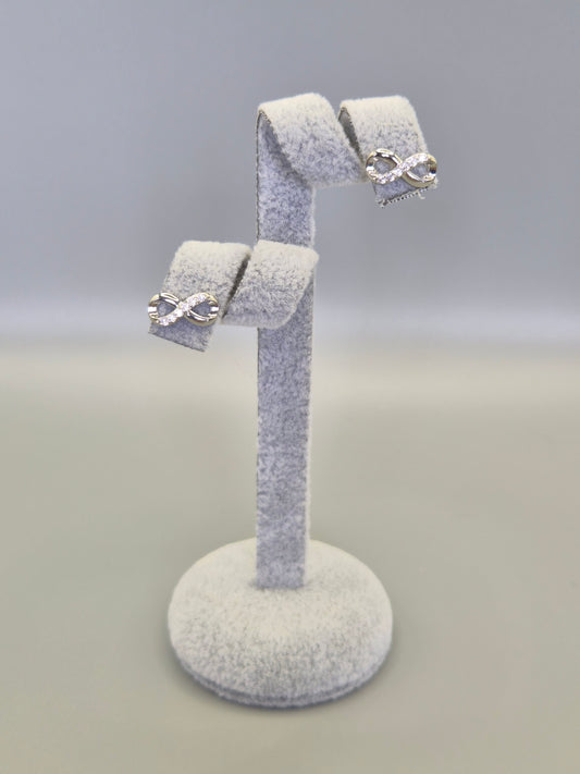 Cubic Zirconia Infinity Earrings