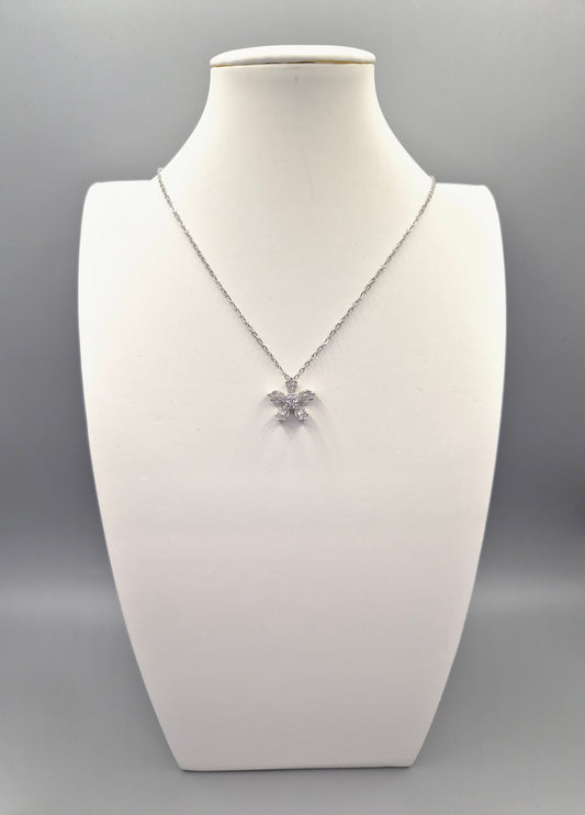 Flower Design Cubic Zirconia Pendant
