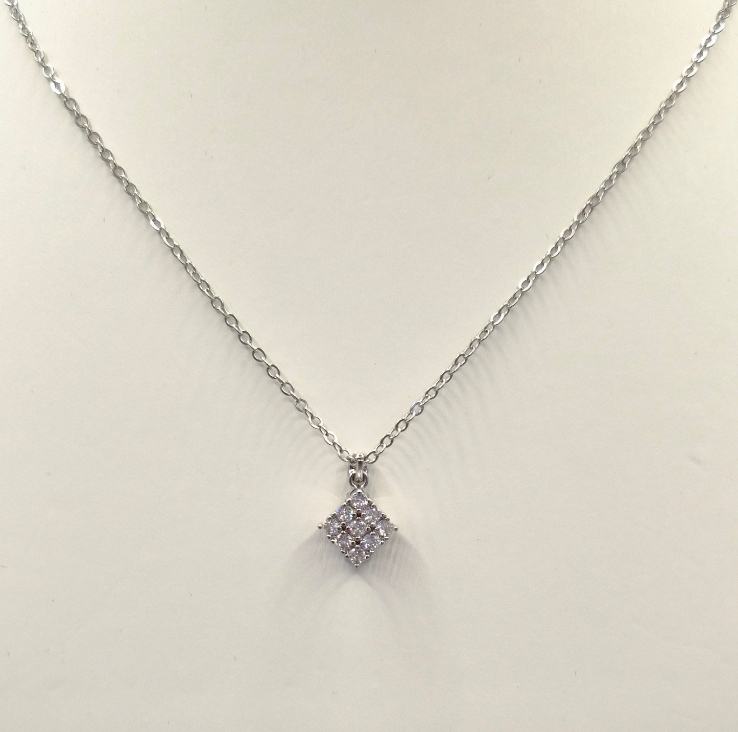 Square Cubic Zirconia Pendant