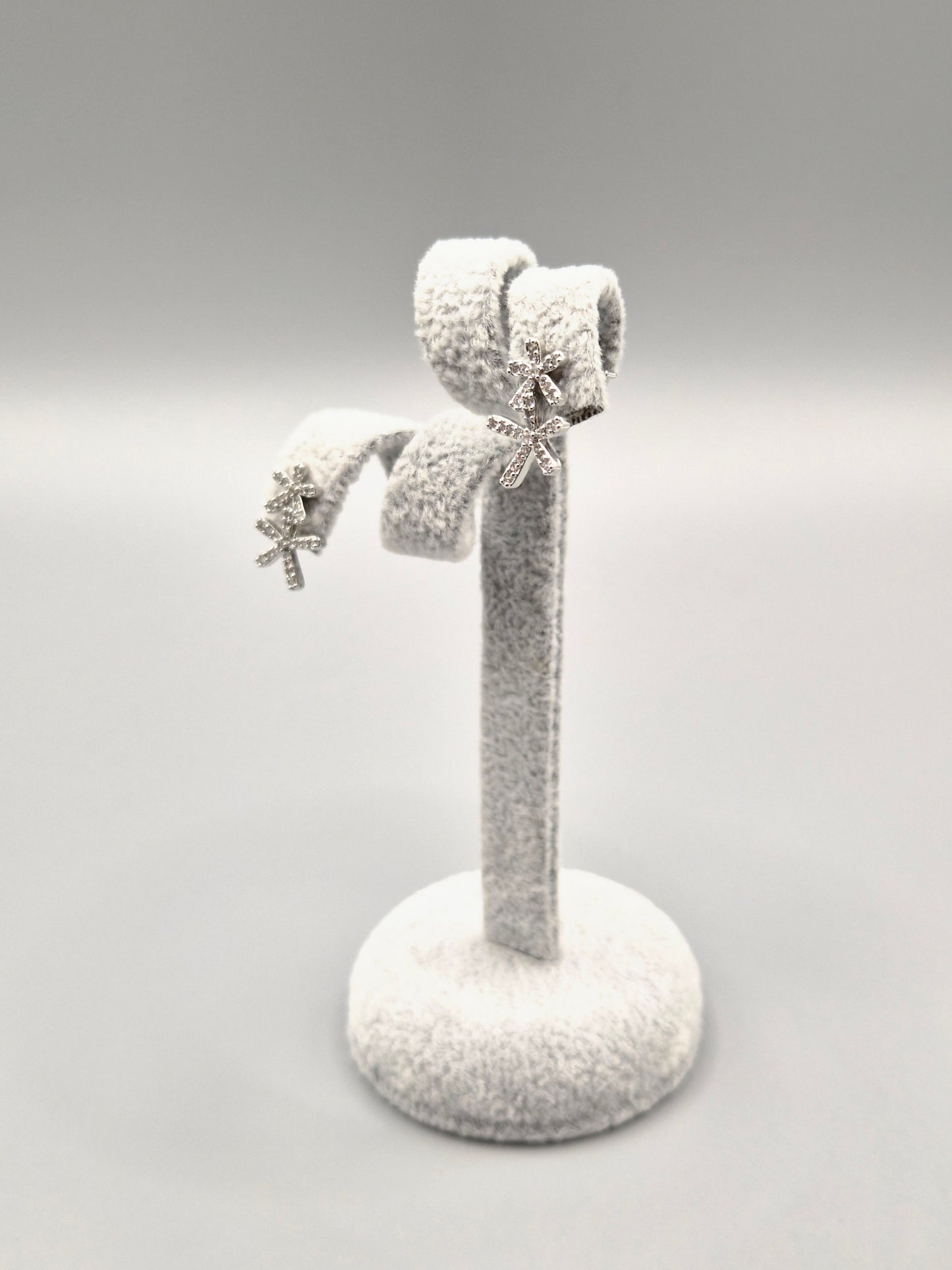 Double Star Cubic Zirconia Stud Earrings