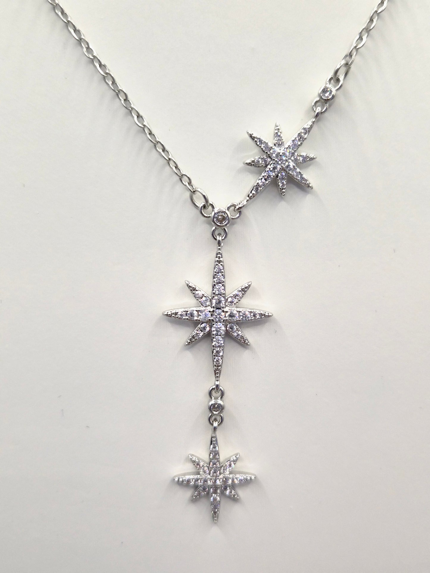 Trilogy Long Star Cubic Zirconia Pendant