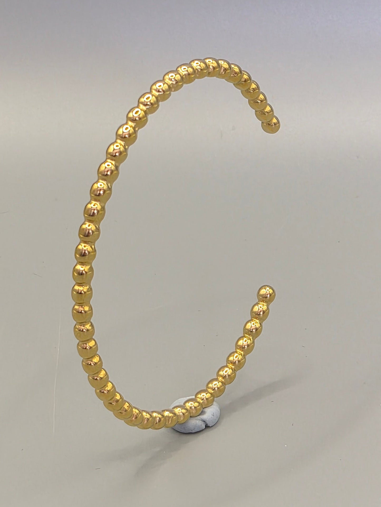 Torque Bangle Ball Design Yellow Coloured
