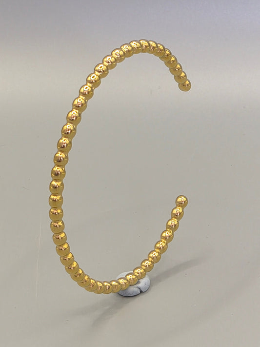 Torque Bangle Ball Design Yellow Coloured
