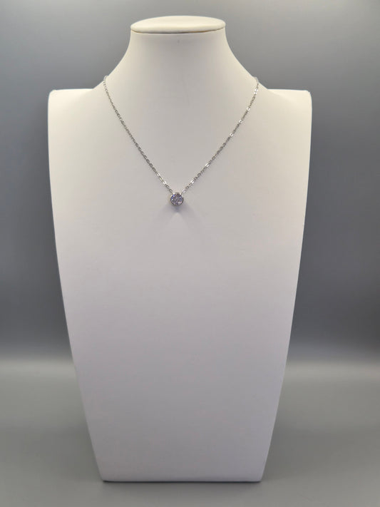 Bezel Set Solitaire Cubic Zirconia Pendant