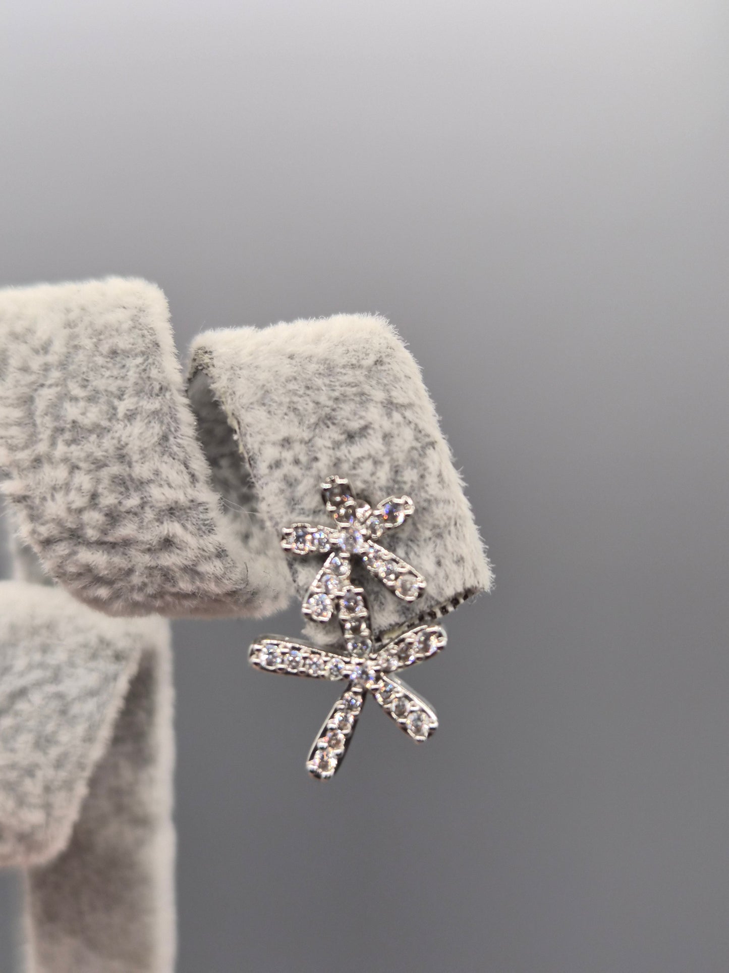 Double Star Cubic Zirconia Stud Earrings