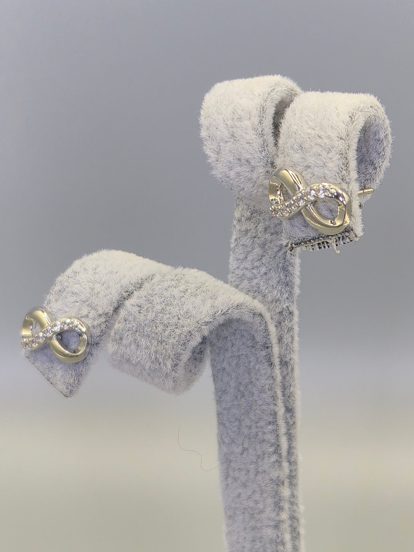 Cubic Zirconia Infinity Earrings
