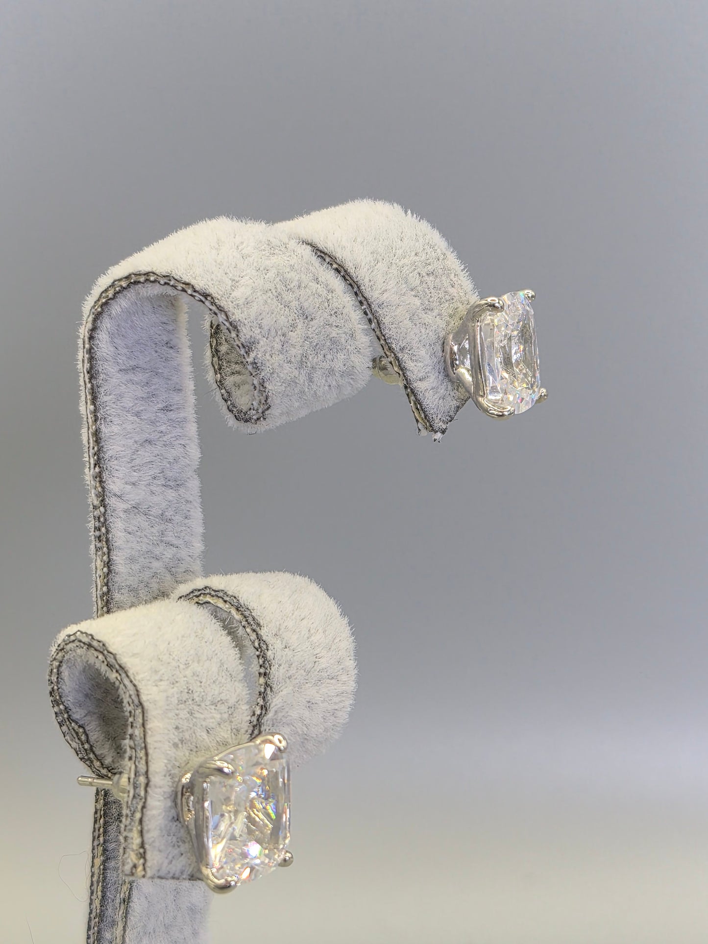Millennium Cut Cubic Zirconia Stud Earrings