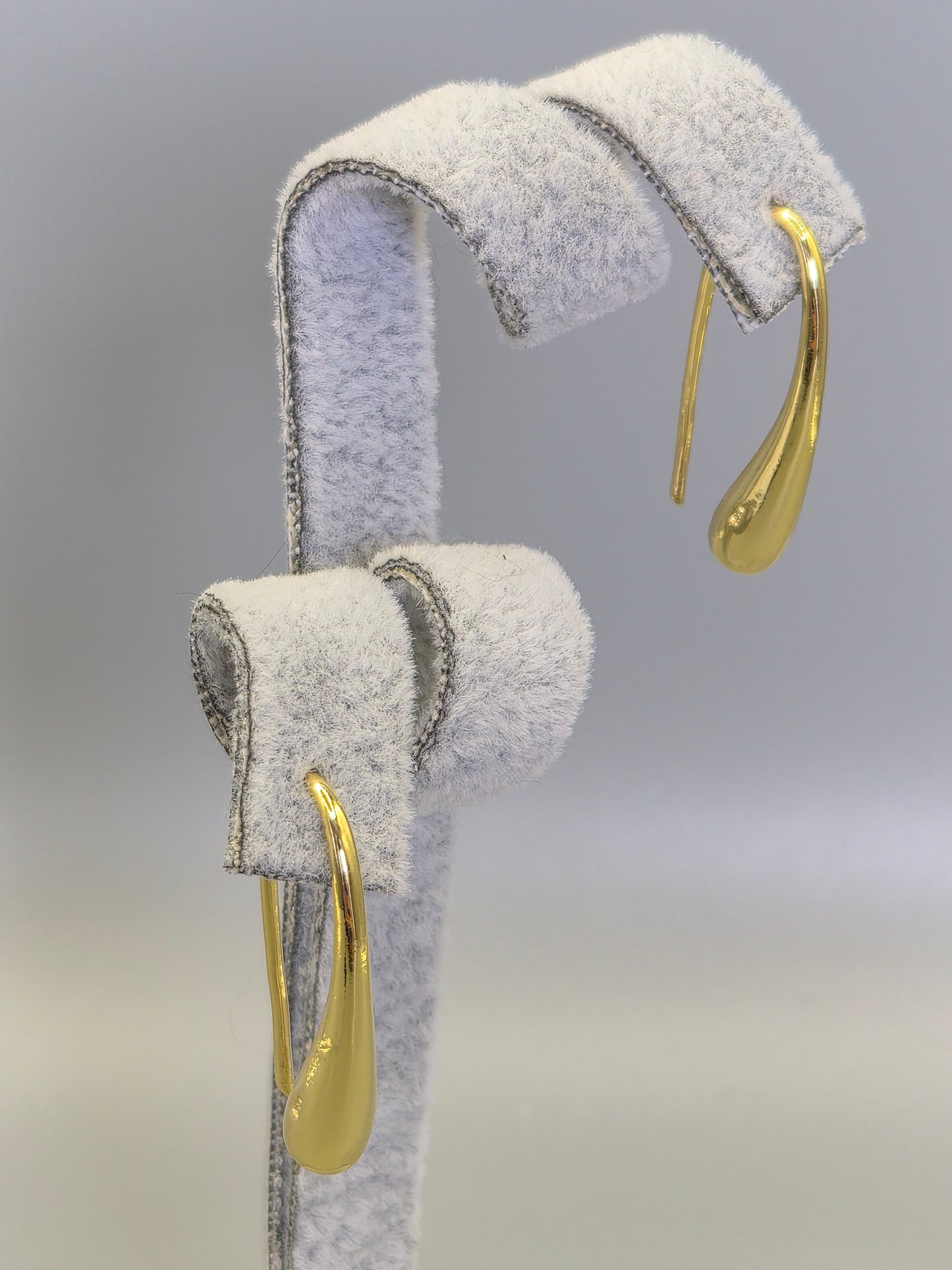 Water Drop Hook Through Earrings Yellow Set