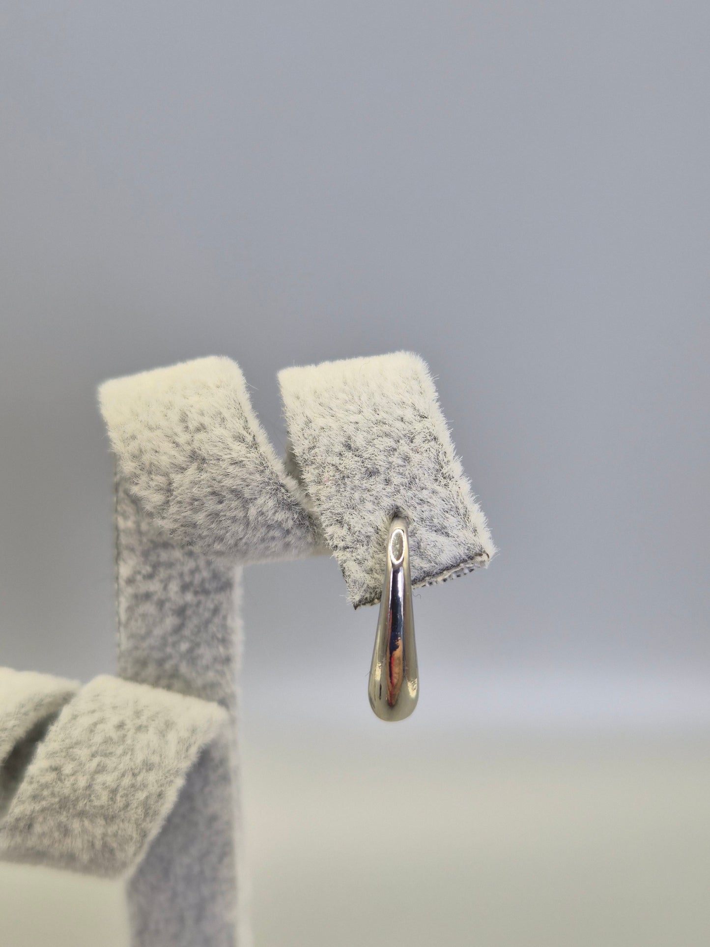 Water Drop Hook Through Earrings Silver