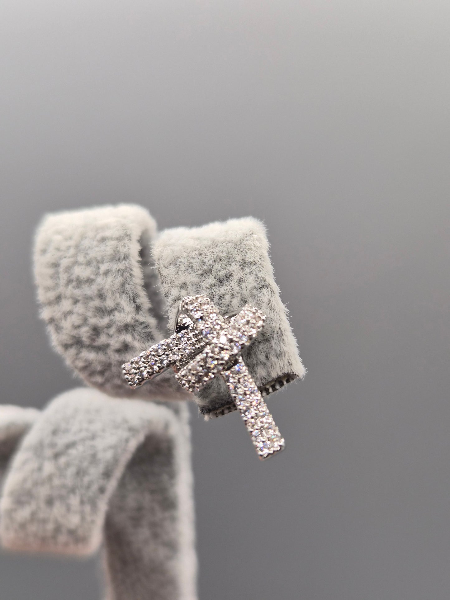 Cubic Zirconia Knot Design Stud Earrings