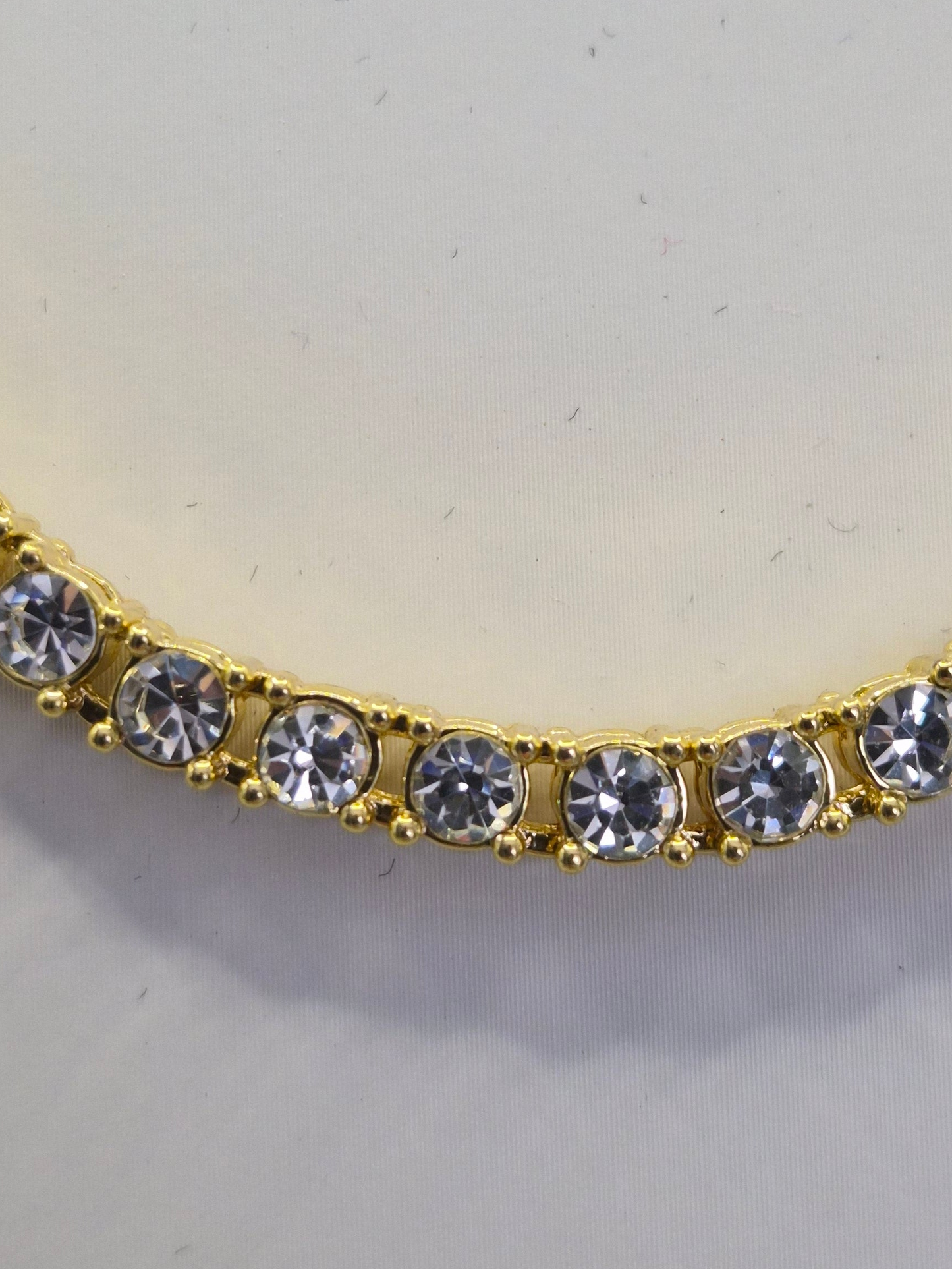 Cubic Zirconia 18" Line Necklace Claw Set - Yellow