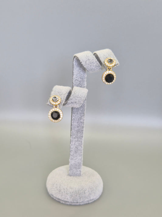 Blue & Sea Blue Cubic Zirconia Earrings Drop Earrings Yellow Set