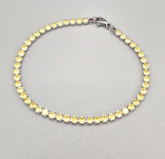 Yellow Cubic Zirconia Bracelet
