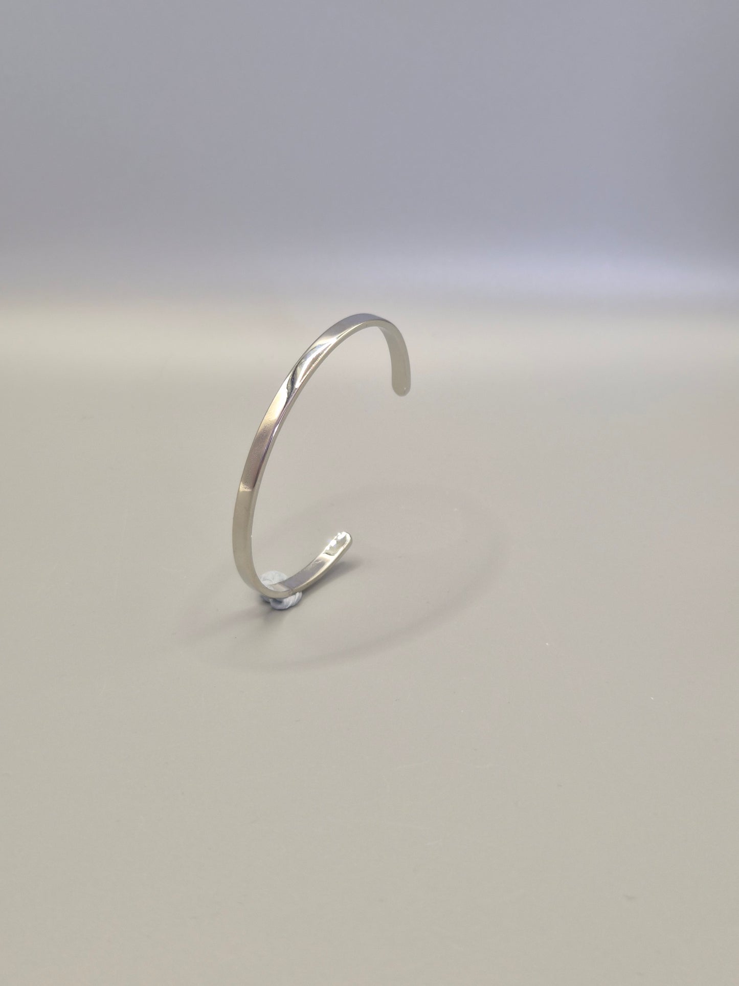 Torque Bangle Silver Coloured