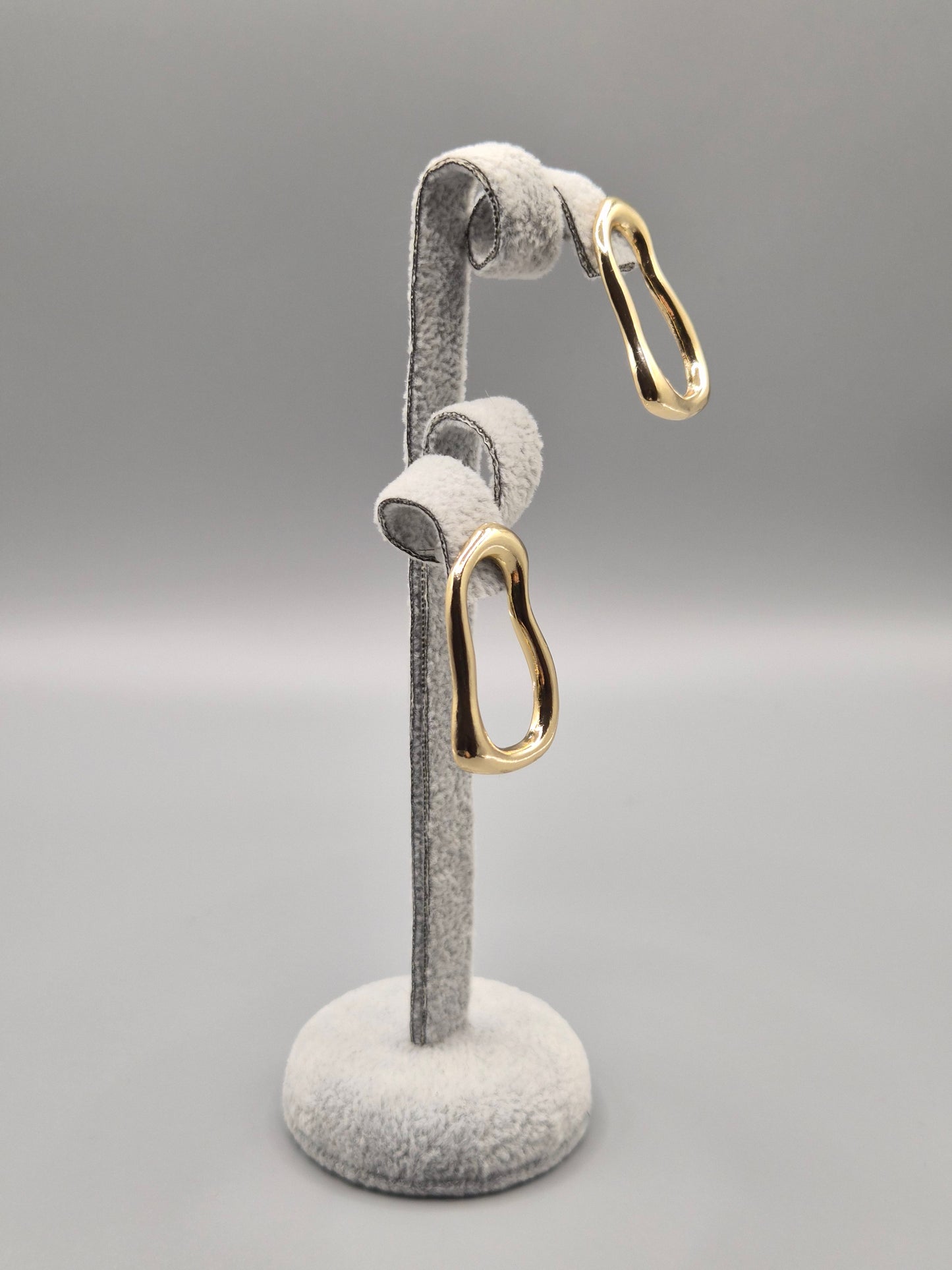 Squiggles Open Design Gold Earrings