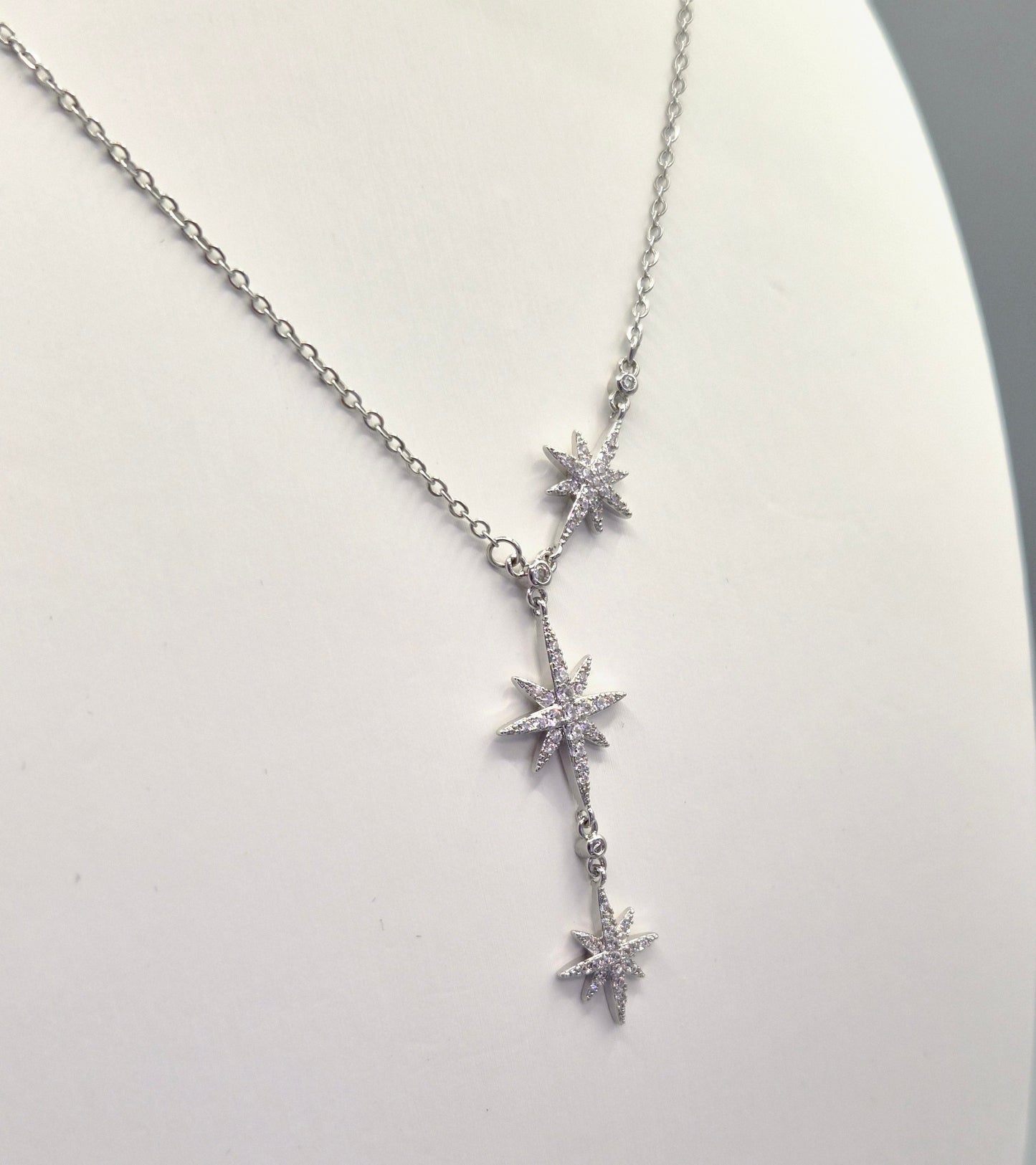 Trilogy Long Star Cubic Zirconia Pendant