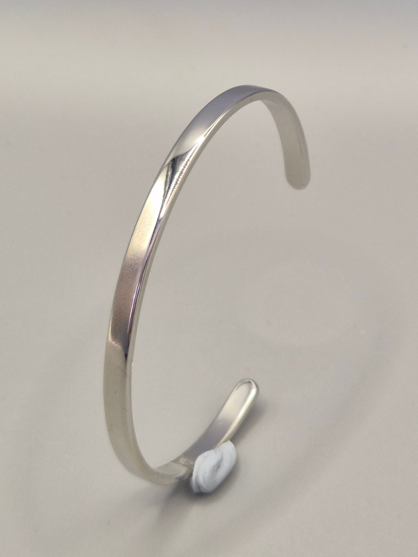 Torque Bangle Silver Coloured