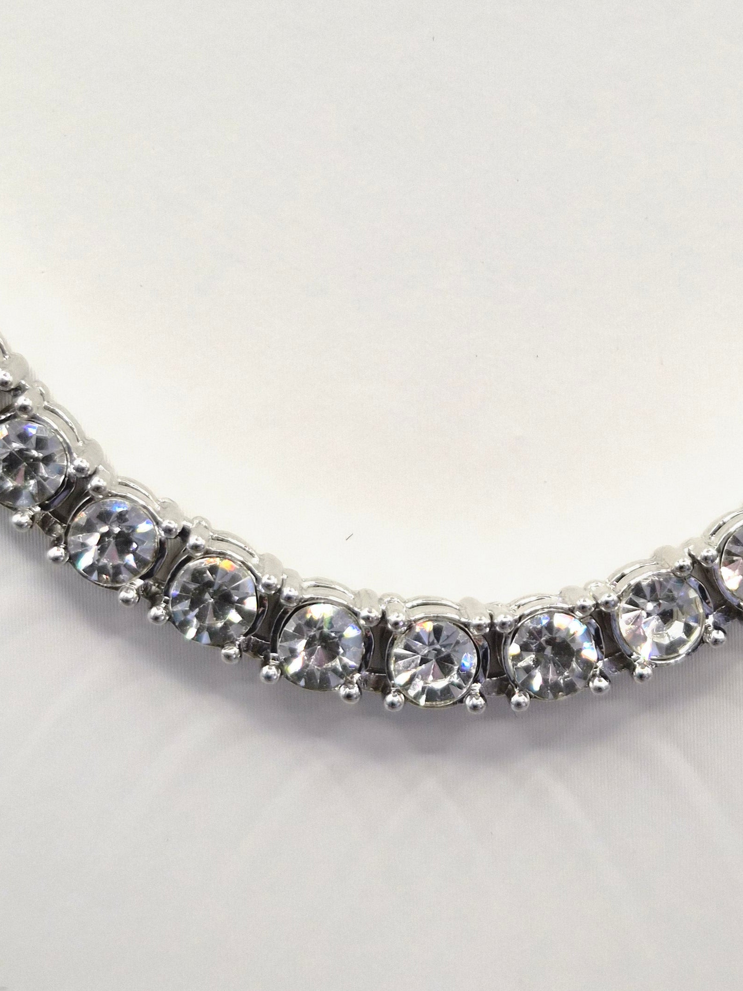 Cubic Zirconia 18" Line Necklace Claw Set