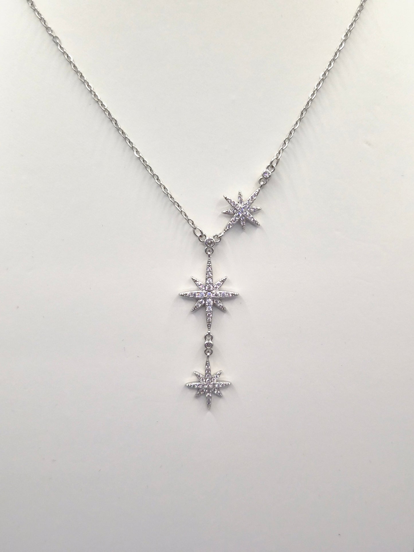Trilogy Long Star Cubic Zirconia Pendant