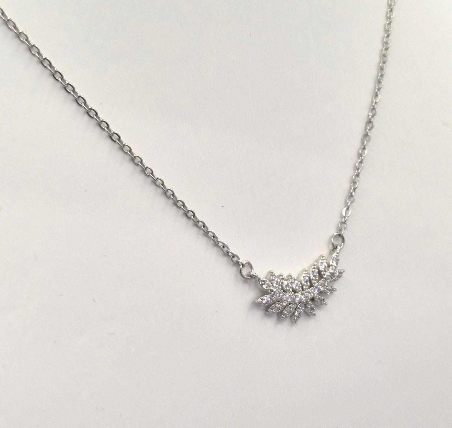 Fern Cubic Zirconia Pendant