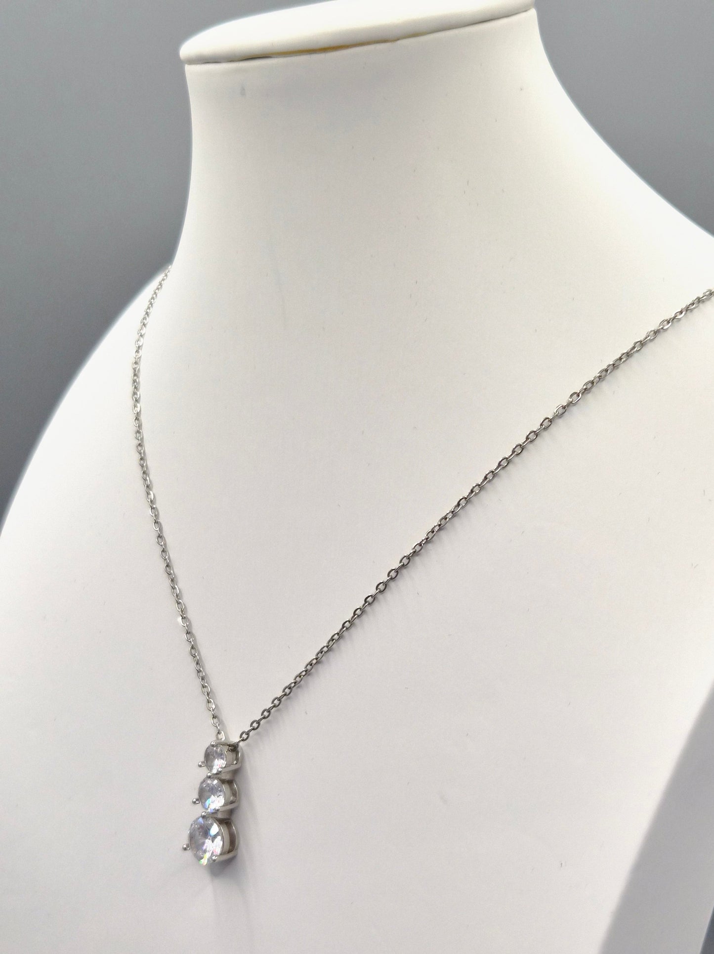 Trilogy Graduated Cubic Zirconia Pendant