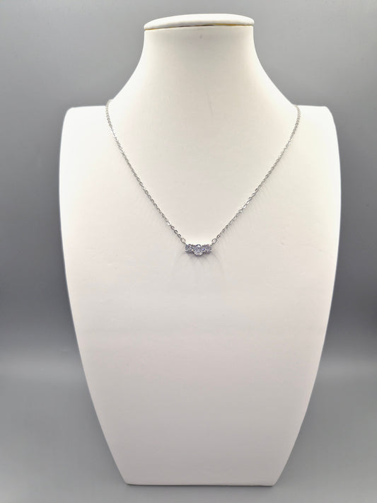 Trilogy Claw Set Cubic Zirconia Pendant