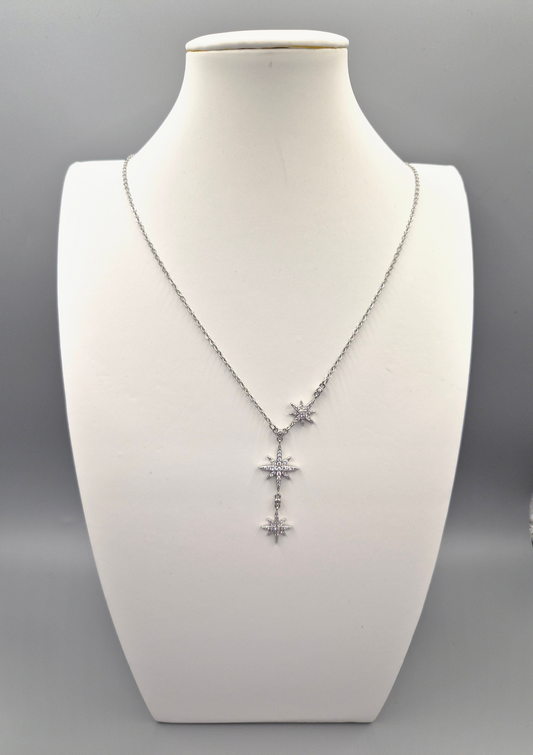 Trilogy Long Star Cubic Zirconia Pendant