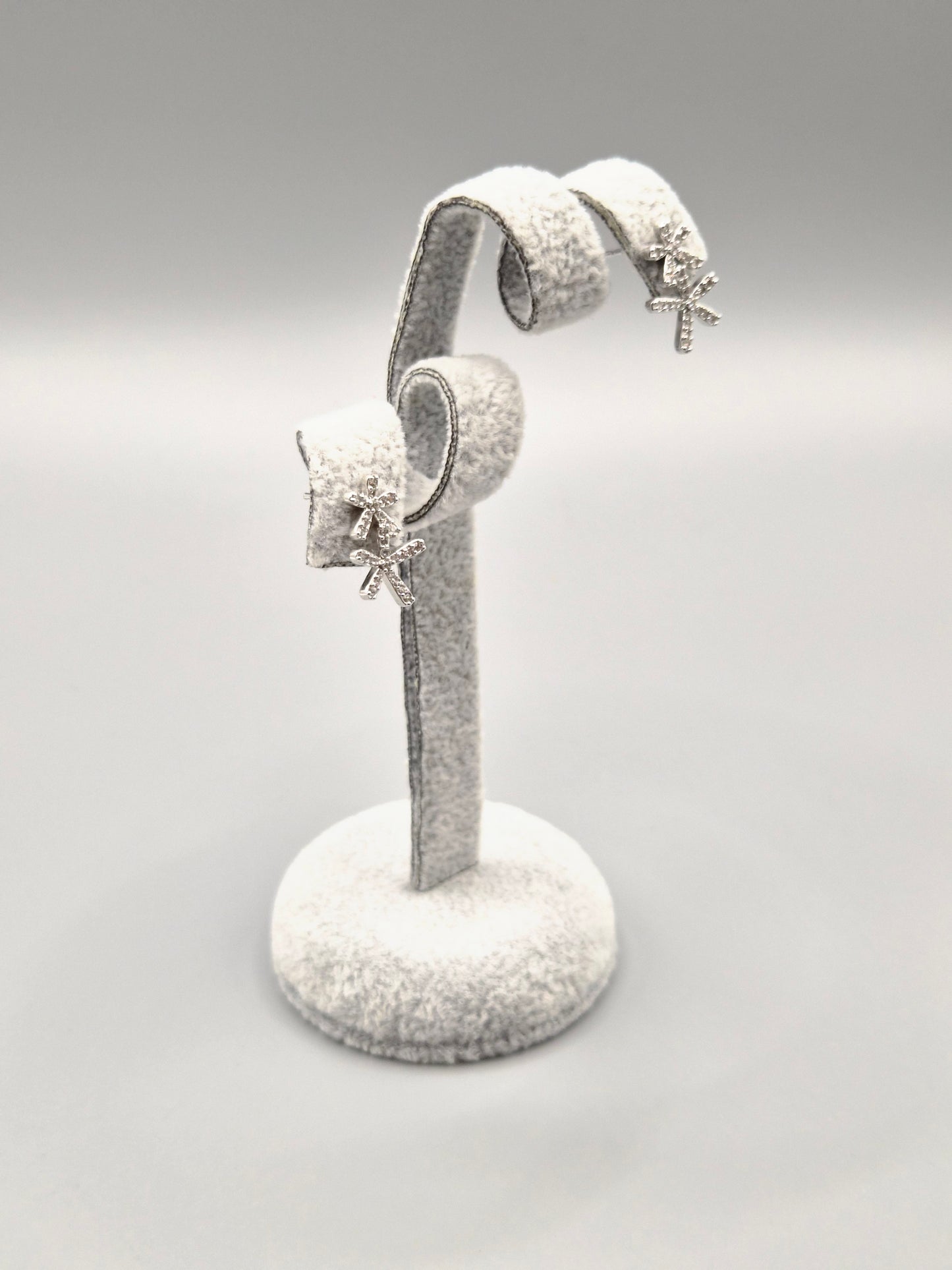 Double Star Cubic Zirconia Stud Earrings