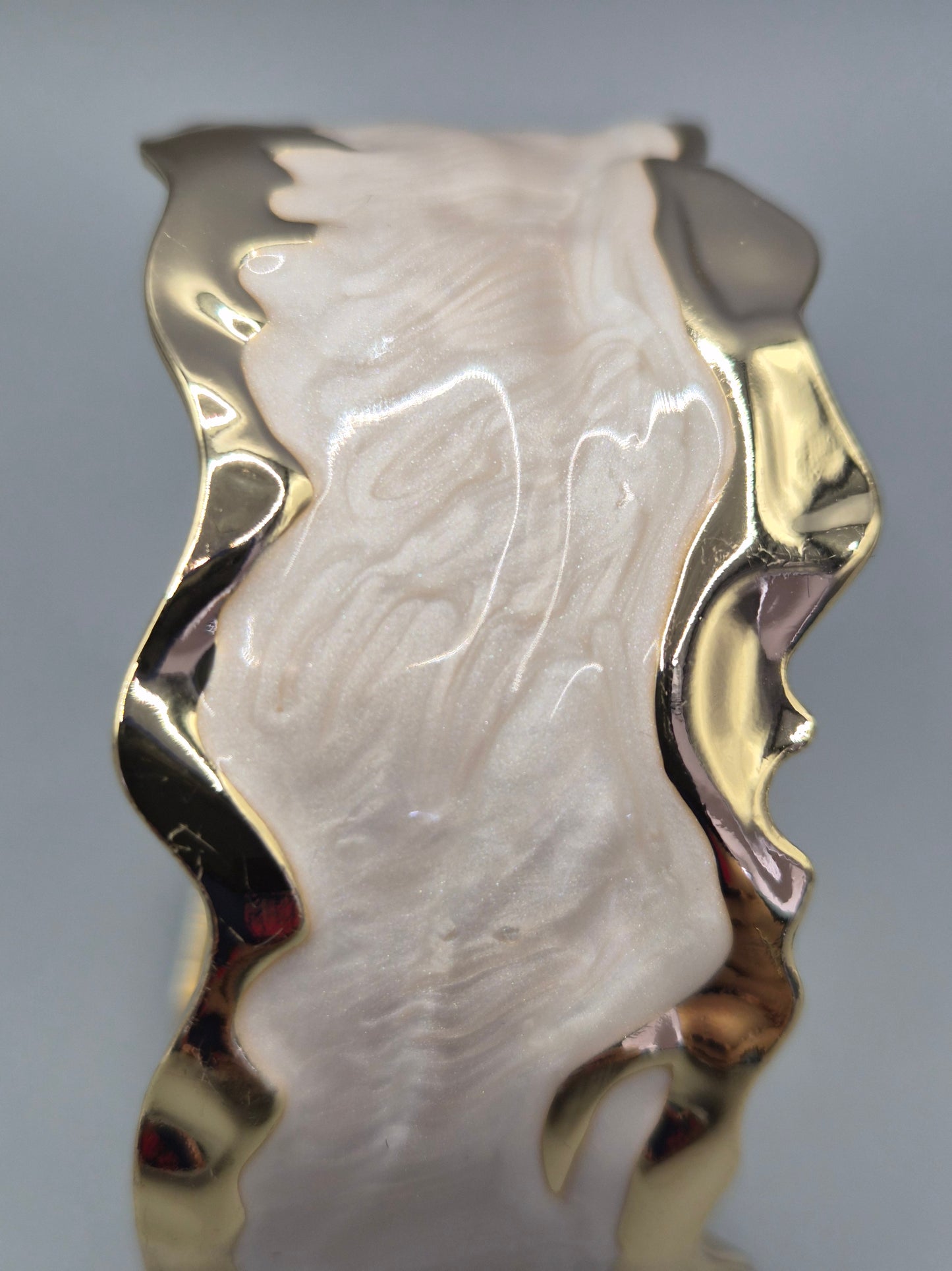 Torque Bangle Inset With Pink Enamel