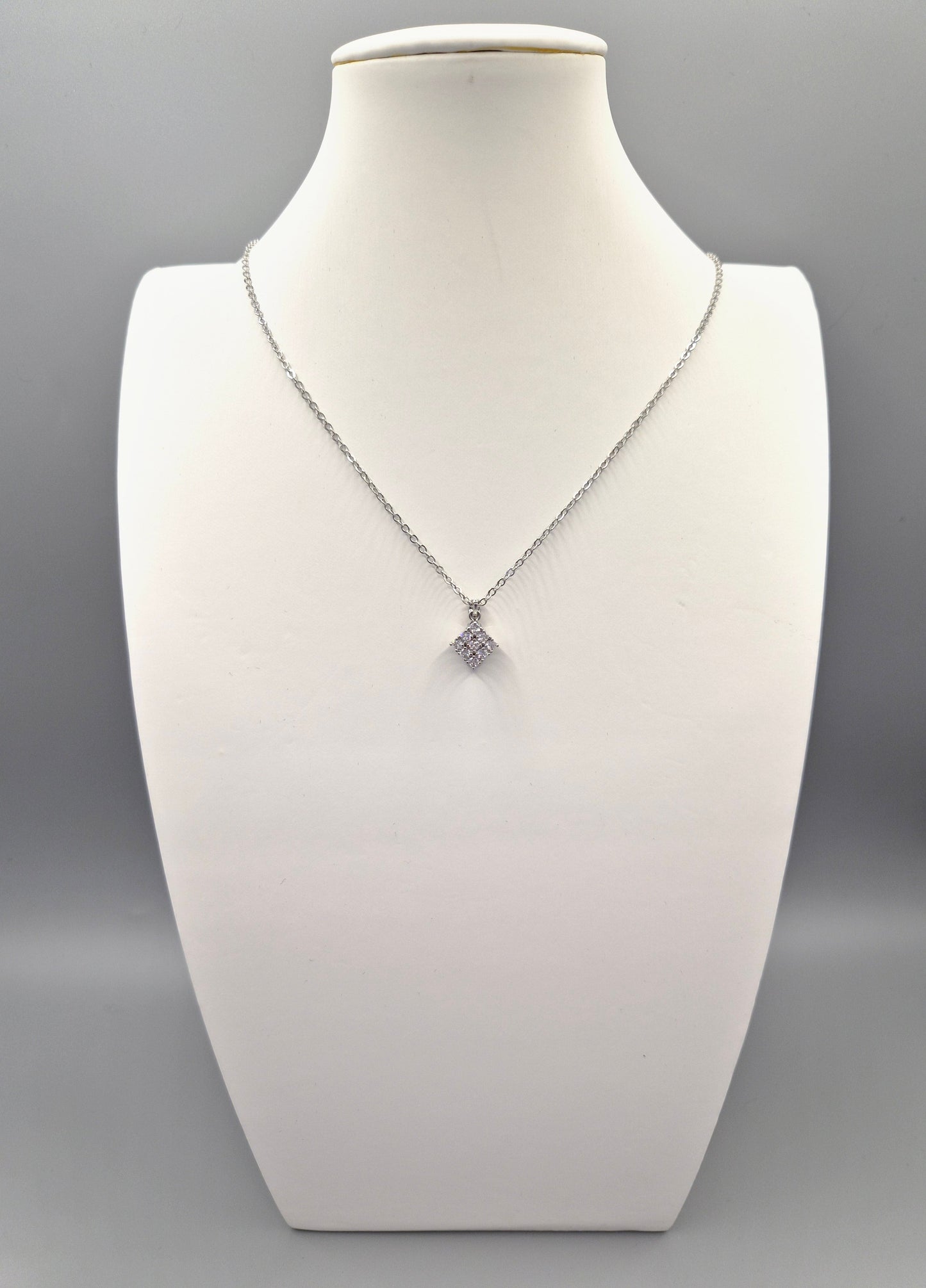Square Cubic Zirconia Pendant
