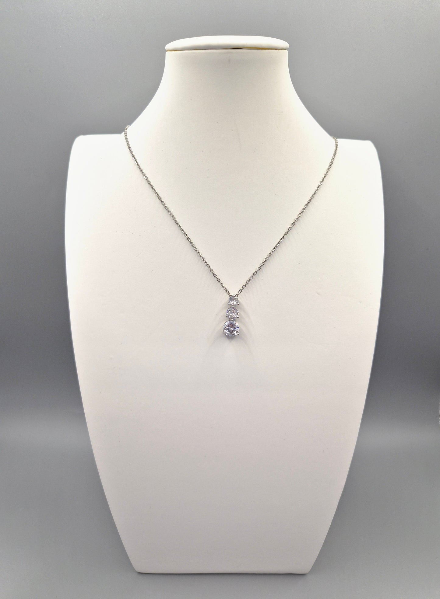 Trilogy Graduated Cubic Zirconia Pendant