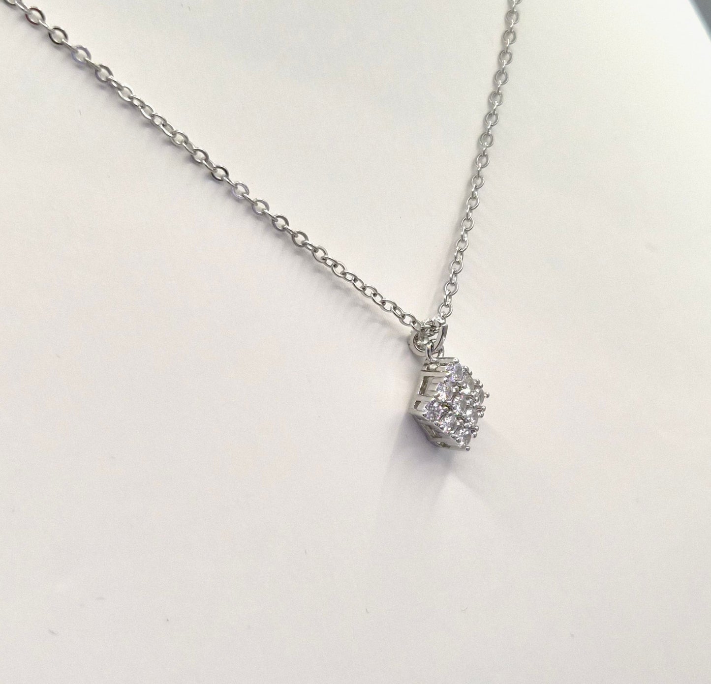 Square Cubic Zirconia Pendant