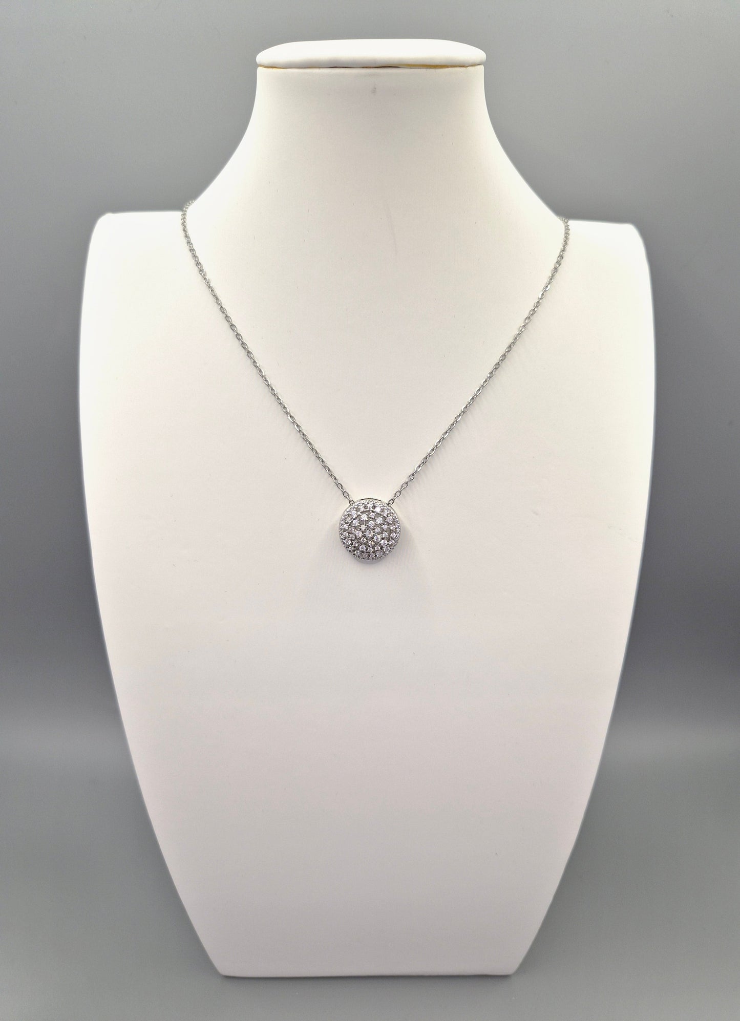 Disc Filigree Cubic Zirconia Pendant